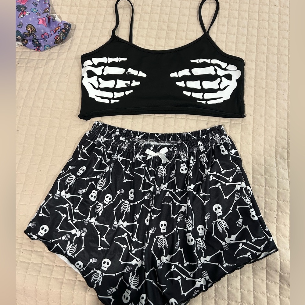 Skeleton Hands Pjs - Medium